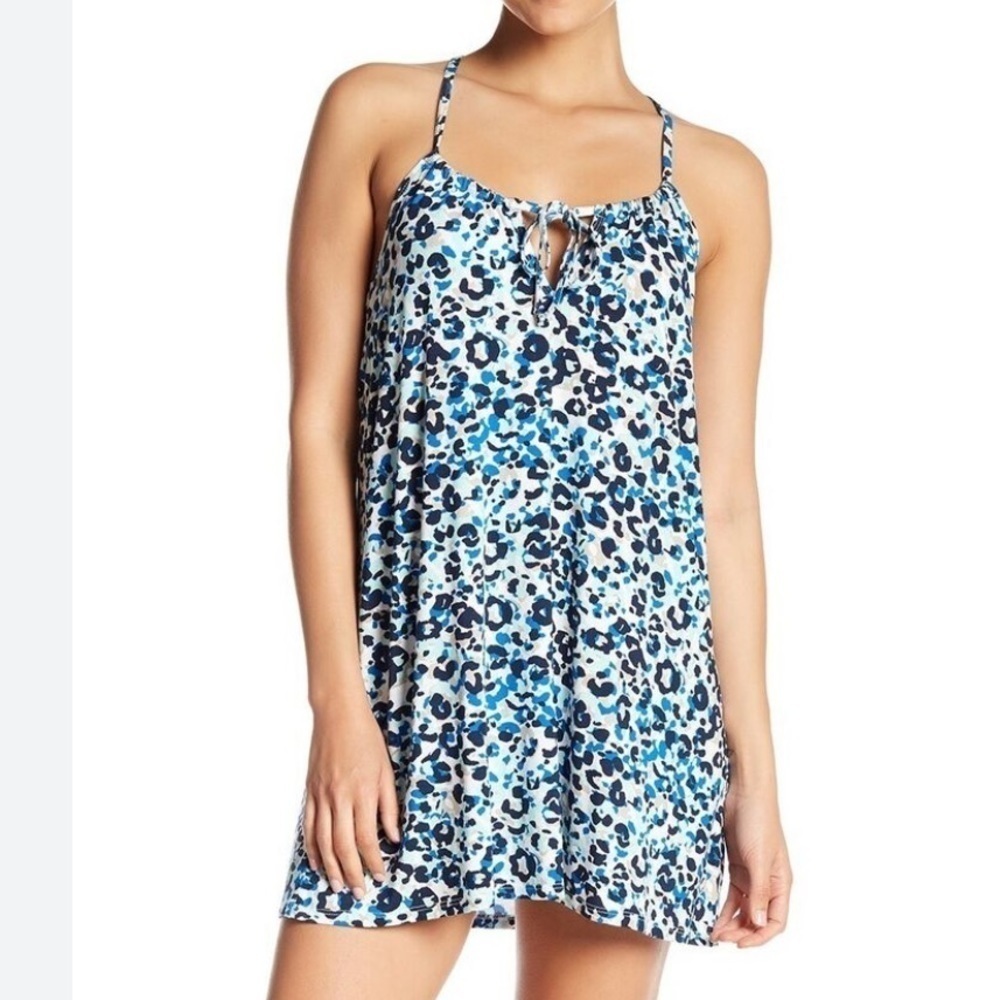 Splendid Print Cover-Up Dress small medium‎ NEW animal print leopard adjustable